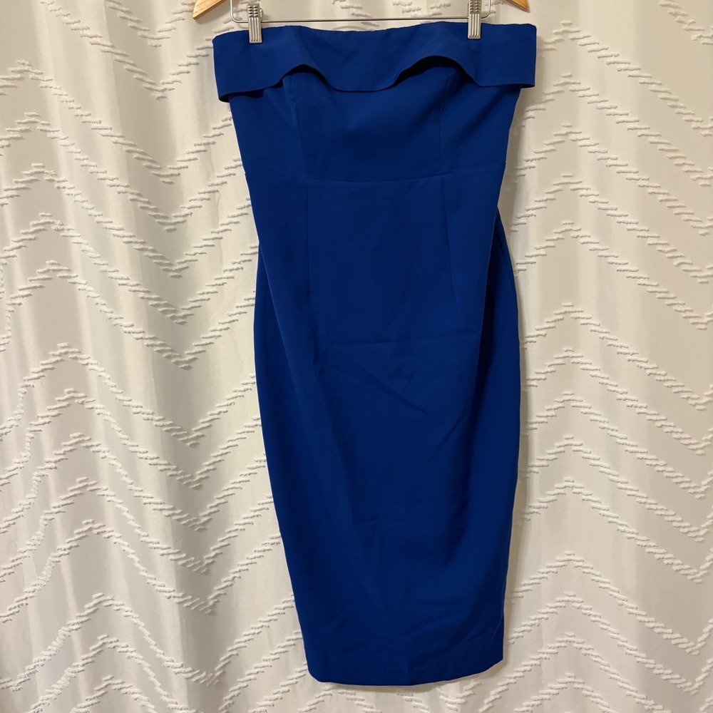 Bardot Royal Blue Strapless Sheath Midi Dress 54875DB US 8 M
